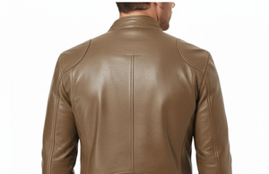 Chaqueta Casual de PU para Motocicleta para Hombre, Ajuste Delgado, con Capucha, Largo Regular, Solapa, Cremallera Frontal, Cortavientos, Servicio OEM, Algodón en la Parte Delantera - Product Image 4