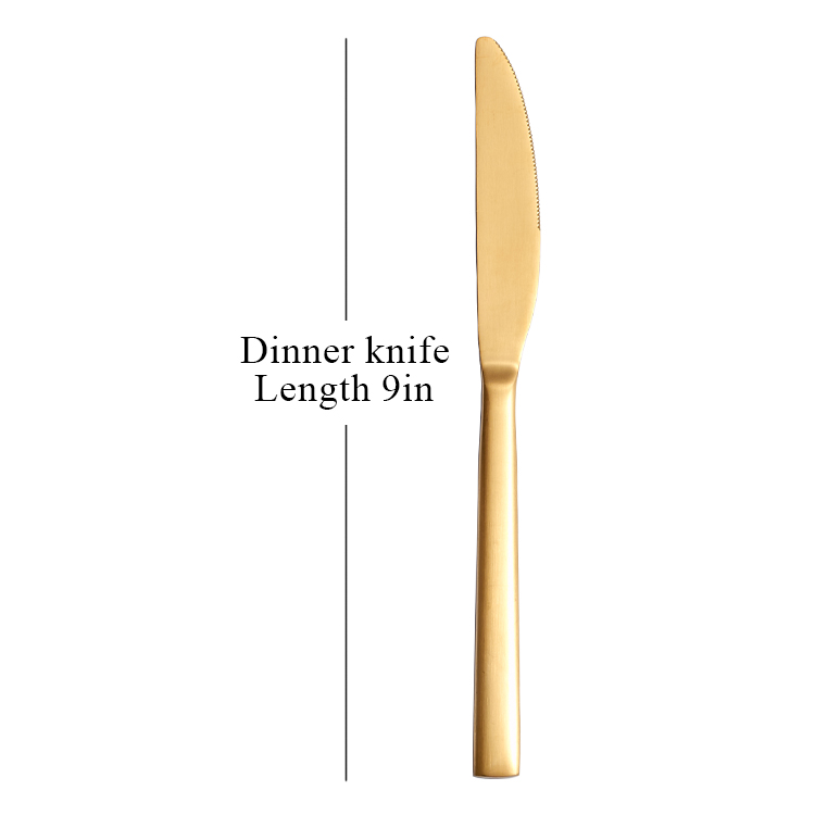 matte gold-dinner knife