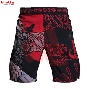 Pantalones Cortos de MMA BHUTTA ENTERPRISES 2024 de Primera Calidad, Hechos a Medida, Sublimados, para Kick Boxing y Artes Marciales, Spandex/Poliéster - Product Image 1