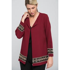 Giacca a maniche lunghe con maniche e orlo Ready Made, rosso bordeaux
