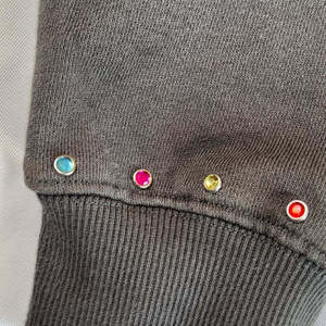 Venta al por mayor personalizado Rhinestone cordón hombres Sudadera con capucha 100% algodón francés Terry chándal invierno con capucha Vintage lavado ácido desgastado - Product Image 5