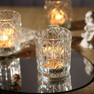 Porte-bougie en verre en vrac pour centres de table, bougeoirs pour lumières chauffe-plat, décoration de mariage, fête, fournitures de décoration de vacances, vente en gros - Product Image 3