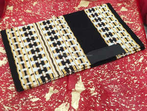 Tapis de selle western en feutre de laine avec empiècements en cuir véritable, couleurs personnalisables, confortable et polyvalent pour l'équitation et l'entraînement - Product Image 2