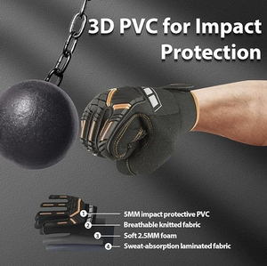 Gants résistants aux chocs, produit de qualité supérieure, gants de travail de protection, fabrication au Pakistan par KARIMAN MANUFACTURING - Product Image 3