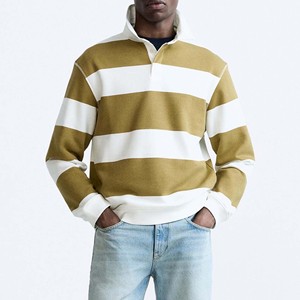 Sweat-shirts d'hiver décontractés OEM, anti-boulochage, coupe oversize, col rond, fermeture éclair, brodés, couleur personnalisée, vente en gros, couleur unie, pour la gym - Product Image 1