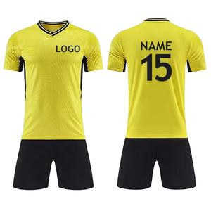 Innovador cómodo hombres camiseta de fútbol personalizado secado rápido OEM conjuntos de fútbol impreso uniforme de fútbol rayas azules fútbol - Product Image 1