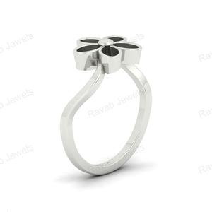 Ensemble de bagues de luxe tendance pour femmes, motif floral, haute qualité, ovale 5x3mm, en argent sterling 925, sertissage clos plaqué 925, pour mariage - Product Image 3