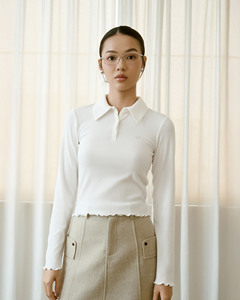 Camiseta de Punto de Manga Larga Casual para Mujer, de Alta Calidad, Ajustada, con Logotipo Bordado, Transpirable, Ecológica y Compresible - Product Image 1