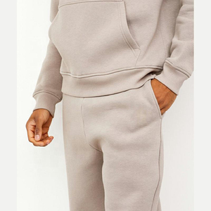 OEM imprimé sur mesure écologique léger 100% coton éponge française sweat à capuche vierge ensemble de pantalons de survêtement personnalisé survêtement pour hommes - Product Image 6