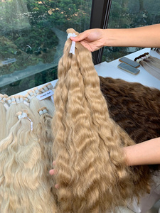 Prix d'usine Cheveux humains naturels en vrac Ondulation naturelle Couleurs foncées Platine Extensions de cheveux humains 100% vietnamiens Haute qualité - Product Image 3