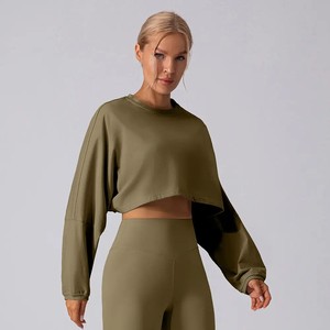 2024 Premium mujer 100% algodón cuello redondo sudadera transpirable cómoda ropa de calle coreana hecha para la temporada de invierno talla XS - Product Image 2