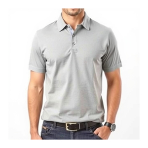 Chemise polo pour homme, couleur unie, élégante, manches courtes, tissu tissé, coupe classique, col boutonné, vêtements décontractés pour tous les jours - Product Image 6