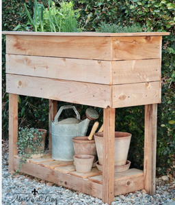 Jardinière minimaliste en bois pour herbes aromatiques (auto-arrosante) - Product Image 1