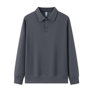 Chemises à revers simples respirantes avec logo brodé personnalisé chemises de travail du printemps chemises à col pointu coupe décontractée sweatshirts à capuche pour hommes - Product Image 6