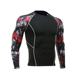 Personnalisé Hommes Rash Guard Respirant Doux Manches Longues Natation Surf Porter Fabrication Technique Lavée - Product Image 5