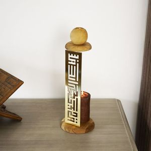 หัวเผาน้ำมันหอมระเหยสีทองสไตล์อาหรับ, ที่ใส่ธูปโลหะสำหรับตกแต่งบ้าน - Product Image 3