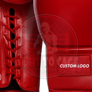 Gants de boxe en cuir véritable personnalisés avec logo tendance, fabriqués au Pakistan, à prix de gros, haute performance, à lacets - Product Image 5