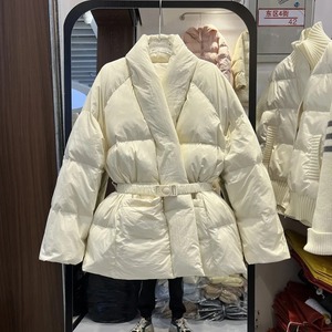 Elegant Stylish Women's Winter Puffer Jacket New <b>Cotton</b> <b>Padded</b> Snow Parka with Stand Collar Belt Pocket Thick Warm Overcoat - Product Image 4