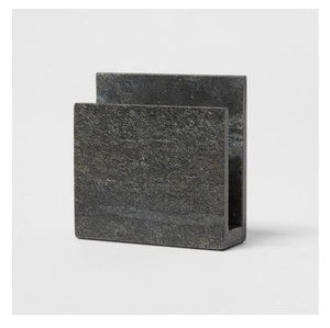 ที่ใส่กระดาษทิชชู่สำหรับตกแต่งบ้านแบบคลาสสิกสีดำหินอ่อน - Product Image 1