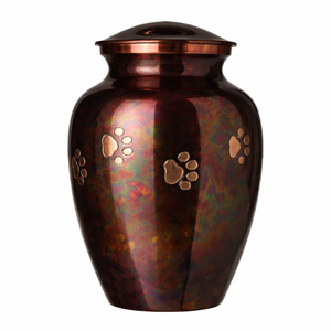 Silver <b>Dog</b> <b>Memorial</b> Urn for Ashes Metal Pet Cremation Urn with Sitting <b>Dog</b> Silhouette Design - Product Image 2