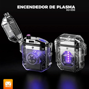 Briquet électrique USB rechargeable, lampe plasma portable - Couleurs assorties - Product Image 6