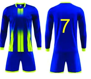 Sepak Bola Kaus Pria Kosong Soccer Jerseys Set Football Kemeja Sepak Bola Laki-laki Seragam Sepak Bola Memakai Grosir Sublimasi Polos Cetak