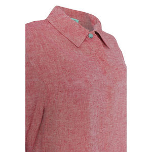 Blusa Casual de Popelina con Cuello Alto y Detalle de Botones - Product Image 2
