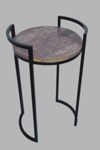 Modern Custom Size Nordic Design Living Room Side <b>Table</b> Wooden Small <b>Round</b> Top and Metal Frame With Handle Coffee Side <b>Table</b> - Product Image 6