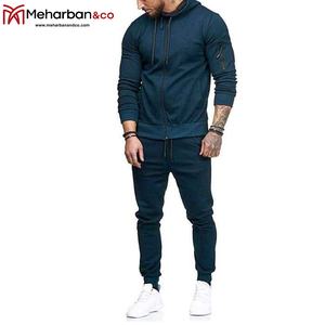 Conjuntos de pantalones con capucha de retazos con cremallera para hombre, ropa deportiva cómoda de ajuste fácil para correr de invierno, chándal de talla grande - Product Image 3