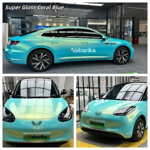 Film de protection de peinture en vinyle auto-adhésif de qualité supérieure, super brillant, couleur vert jade corail métallique, changement de couleur, vinyle PET - Product Image 4