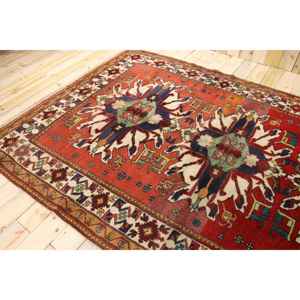 Alfombra Turca, Alfombra Vintage de 6.5x10.8 pies, Alfombra de Lana con Diseño Floral Rojo - Product Image 4