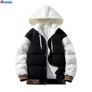 Veste matelassée unisexe de haute qualité personnalisable, veste bomber en polyester haut de gamme pour homme, veste de baseball varsity brodée, lettreman - Product Image 3