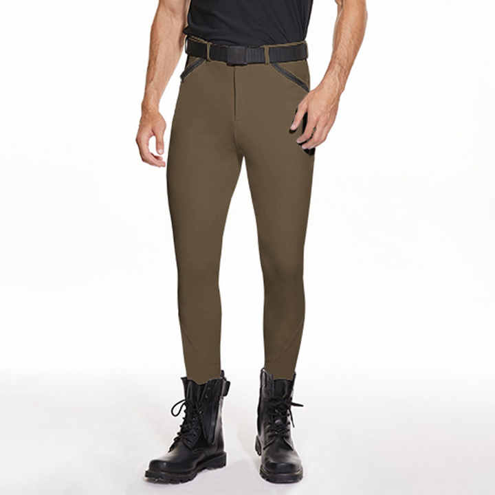 2024 High Performance Men's Equestrian Trousers Tight Knitted High Waisted Western Horse Leggings Non Slip Compression Breeches
