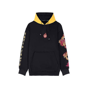 เสื้อฮู้ดดี้ปักลายผู้ชายสไตล์โดดเด่น ผ้าฝ้าย 100% คุณภาพพรีเมียมสำหรับฤดูหนาว น้ำหนักเบา แขนยาว พิมพ์ลายดิจิทัล สีพื้น - Product Image 1