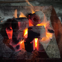 Briquettes extrudées de charbon de coco hexagonales avec trou central, longueur 5-25 cm, 100% charbon de coco, fines, haute valeur calorifique