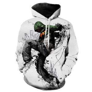 Sudadera con capucha estampada ecológica Mezcla de algodón orgánico Moda sostenible Obra DE ARTE personalizada aceptada - Product Image 6
