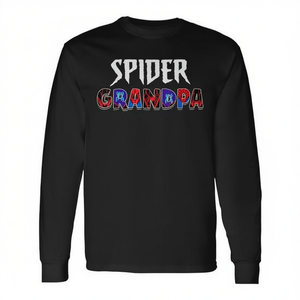 Spider Grandpa Camiseta de manga larga para hombre, traje para fiesta de cumpleaños - Product Image 3