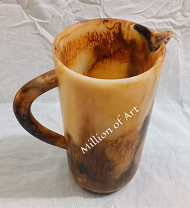 เหยือกน้ำเรซินแบบเดี่ยวพร้อมที่จับภาชนะใส่เครื่องดื่มดีไซน์อินเดียสไตล์ใหม่ทำด้วยมือ - Product Image 2