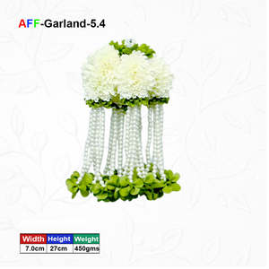 พวงมาลัยดอกไม้ประดิษฐ์ประดับมุก AFF-Garland-5.4 ราคา 1300 บาท/10 ชิ้น - Product Image 1