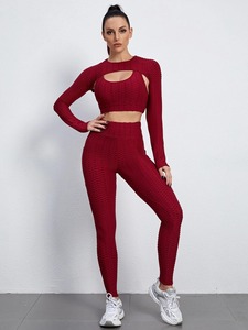 Women's High-Waist Seamless Yoga <b>Leggings</b> with Solid <b>Pattern</b> Custom Logo Gym Fitness Workout Fashionable Activewear for Summer - Product Image 4