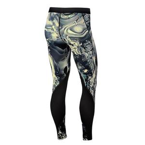 Mallas deportivas de primera calidad para mujer, mallas de compresión de punto de algodón 100% con cintura alta, color sólido y cintura con logotipo en contraste - Product Image 6