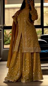 ชุดเสื้อผ้าแนวพลัสโซพร้อมงานเย็บปักถักร้อยและชุดสวมใส่แบบชนเผ่าหรูหราสำหรับงานแต่งงานในช่วงเทศกาลและงานเลี้ยงฉลอง - Product Image 4