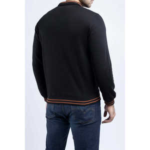 Trench-coat réversible en piqué pour homme, noir, style vintage, col montant, fermeture à glissière, imperméable, pièce unique XS - Product Image 2