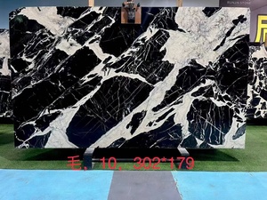 Grande dalle de marbre noir Napoléon rétroéclairée, marbre noir Calacatta Viola, marbre noir Calcite Bulgariy pour revêtement de sol, design de bordure et mur - Product Image 4