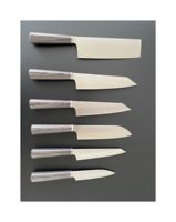 VG10 core Hammered tsuchime seri OEM pisau Jepang dibuat di Jepang gagang kayu kualitas tinggi stainless steel logo kosong