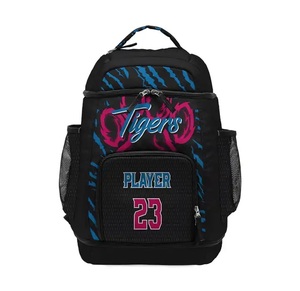 Custom Sublimation Soft Team <b>Backpack</b> Zipper Cordura Material Sports School Travel Bag Designed for Team Training Events - Product Image 2