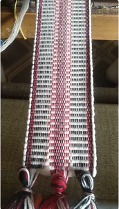 Cinturón Tejido Ucraniano Hecho a Mano, Cinturón Textil Étnico Bohemio con Cinta Negra Larga para Hombre y Mujer - Product Image 3