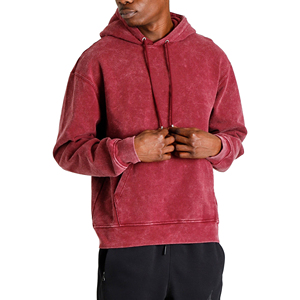 Sudaderas con Capucha para Hombre, Lavado Ácido, Secado Rápido, Transpirables, Ligeras, 100% Algodón, Logotipo Personalizado, Estilo Urbano, Hombros Caídos - Product Image 1