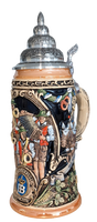 Souvenir personnalisé de l'Oktoberfest Hofbraeuhaus Muenchen, 0,6 L, fait main, durable, réutilisable, en céramique de grès, classique