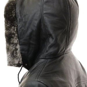 Stylish Women's PU Leather Jacket Fur Collar Hood Custom Design High Quality Different Colors for Autumn Jacket for Ladies - Product Image 5